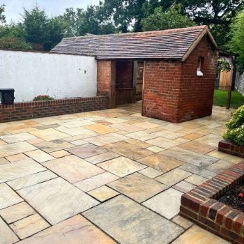 After we visited this indian sandstone patio it was left looking fresh and inviting ready for use.